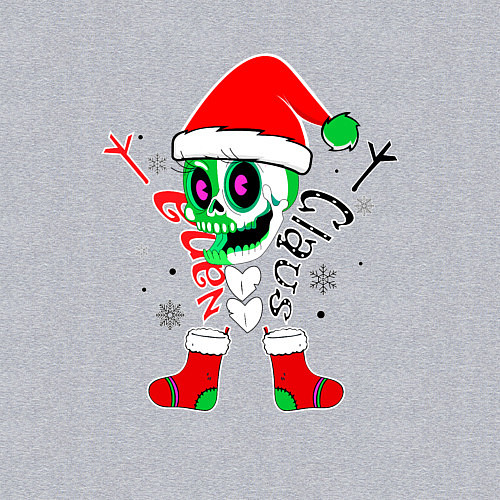 Мужской свитшот Скелетон нг / Меланж – фото 3