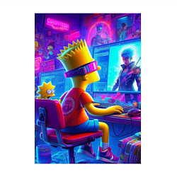 Свитшот хлопковый мужской Барт и Мэгги выбирают персонажа, цвет: белый — фото 2