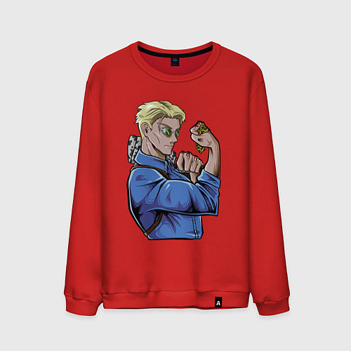 Мужской свитшот Магическая битва Нанами Кенто битва / Красный – фото 1