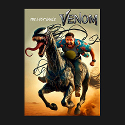 Свитшот хлопковый мужской Eddie rides a symbiote horse - Venom 3, цвет: черный — фото 2