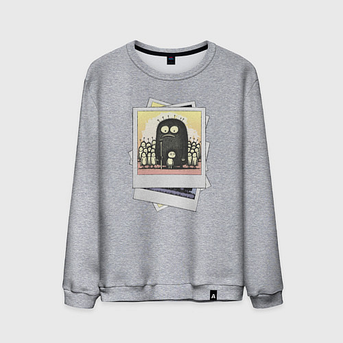 Мужской свитшот Волшебные маленькие и большие существа / Меланж – фото 1