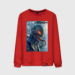 Мужской свитшот Перерождение ядовитой слизи в киберпанк - Веном