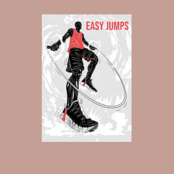 Свитшот хлопковый мужской Easy jumps and live, цвет: пыльно-розовый — фото 2