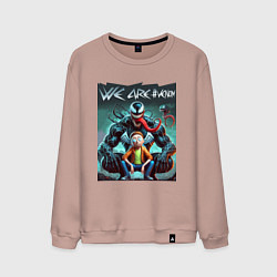 Мужской свитшот Веном присматривается к Морти - нейроарт фантазия