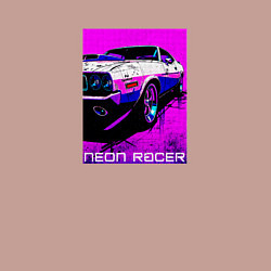 Свитшот хлопковый мужской Neon racer, цвет: пыльно-розовый — фото 2