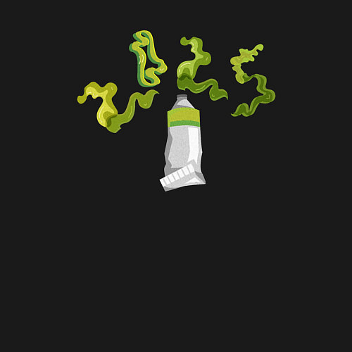 Мужской свитшот 2025 цифры зеленые из тюбика / Черный – фото 3