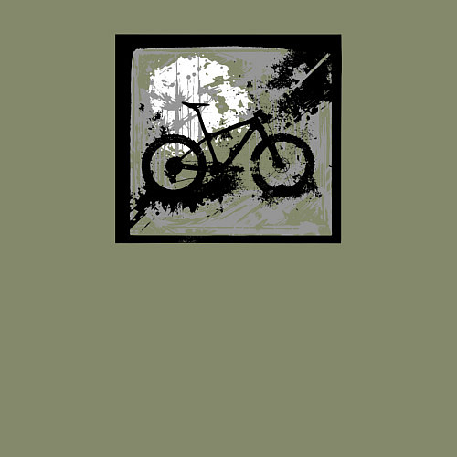 Мужской свитшот Велосипед и пятна в стиле гранж / Авокадо – фото 3