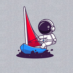 Свитшот хлопковый мужской Космонавт яхтсмен, цвет: меланж — фото 2