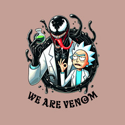 Свитшот хлопковый мужской Venom slime and Rick - collaboration, цвет: пыльно-розовый — фото 2