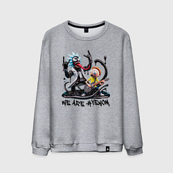 Мужской свитшот Рок группа Рика-Венома и Морти