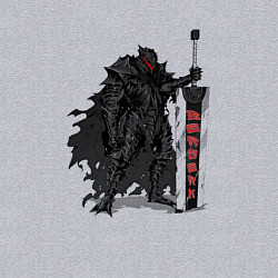 Свитшот хлопковый мужской Черный мечник, цвет: меланж — фото 2