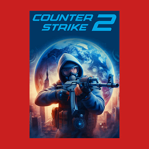 Мужской свитшот Counter Strike 2 - shooter / Красный – фото 3