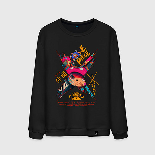 Мужской свитшот One Piece Chopper Tony Tony / Черный – фото 1