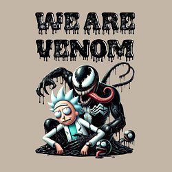 Свитшот хлопковый мужской Rick and slime - we are Venom, цвет: миндальный — фото 2