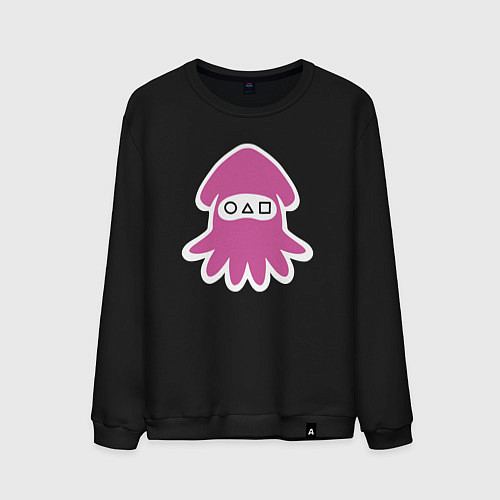 Мужской свитшот Кальмарчик / Черный – фото 1
