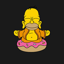 Свитшот хлопковый мужской Homer yoga, цвет: черный — фото 2