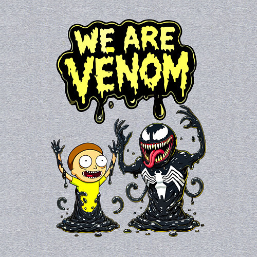 Мужской свитшот We are Venom - meme / Меланж – фото 3