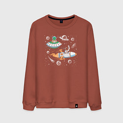 Мужской свитшот Гонка в космосе