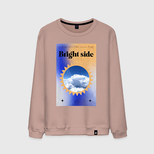 Мужской свитшот Светлая сторона / Пыльно-розовый – фото 1