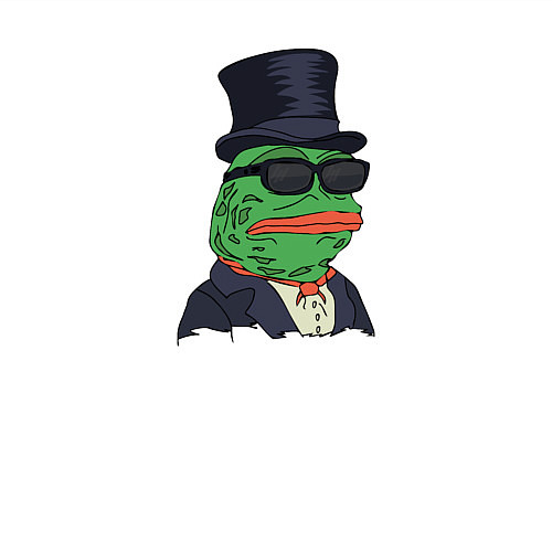 Мужской свитшот Лягушонок пепе / Белый – фото 3