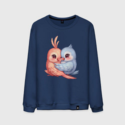 Мужской свитшот Влюбленные попугайчики