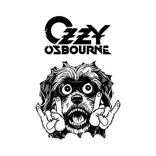 Мужской свитшот Ozzy Osbourne - rock dog / Белый – фото 3