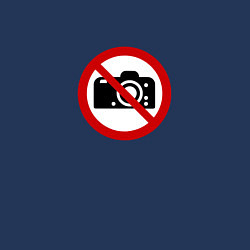 Свитшот хлопковый мужской Запрет фотосъёмки видеосъёмки, цвет: тёмно-синий — фото 2