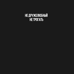 Свитшот хлопковый мужской Не дружелюбный Не трогать, цвет: черный — фото 2