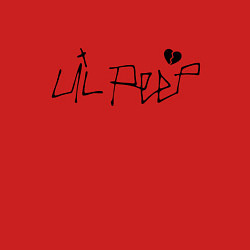 Свитшот хлопковый мужской Lil Peep playlist bill, цвет: красный — фото 2