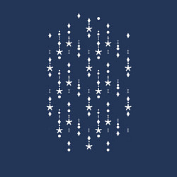 Свитшот хлопковый мужской Паттерн цепочки звёздочки белые, цвет: тёмно-синий — фото 2