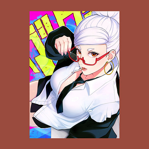 Мужской свитшот Дандадан: Бабка Момо / Кирпичный – фото 3