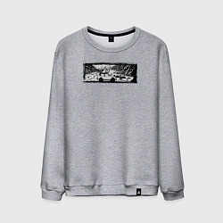 Мужской свитшот Внедорожник, велосипед и тропы