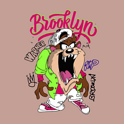 Свитшот хлопковый мужской Тасманский дьявол - Taz, цвет: пыльно-розовый — фото 2