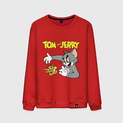 Мужской свитшот Том и Джерри - кот и мышь