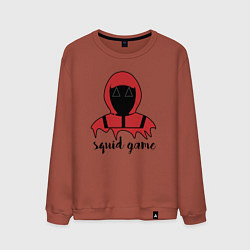 Свитшот хлопковый мужской Squid game man, цвет: кирпичный