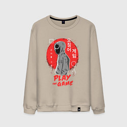 Свитшот хлопковый мужской Play the game, цвет: миндальный