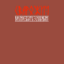 Свитшот хлопковый мужской Сварожич - время быть сильным, цвет: кирпичный — фото 2