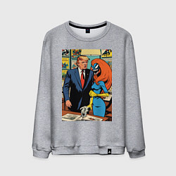 Мужской свитшот Девушка симбиот - медовая ловушка для Дональда Тра