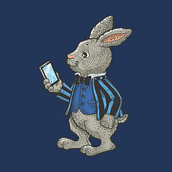 Свитшот хлопковый мужской Деловой зайчик, цвет: тёмно-синий — фото 2