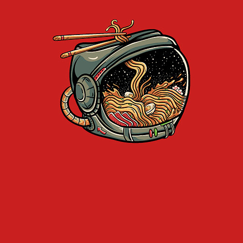 Мужской свитшот Космическая лапша / Красный – фото 3