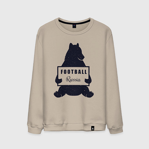 Мужской свитшот Bear football / Миндальный – фото 1