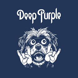 Свитшот хлопковый мужской Deep Purple rock dog, цвет: тёмно-синий — фото 2