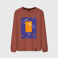 Мужской свитшот Силуэт стрекозы-коллаж