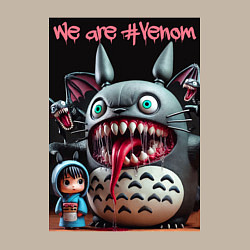 Свитшот хлопковый мужской Totoro-Venom - ai art fantasy, цвет: миндальный — фото 2