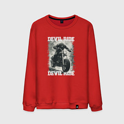 Свитшот хлопковый мужской Devil ride, цвет: красный