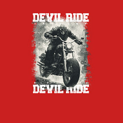 Свитшот хлопковый мужской Devil ride, цвет: красный — фото 2