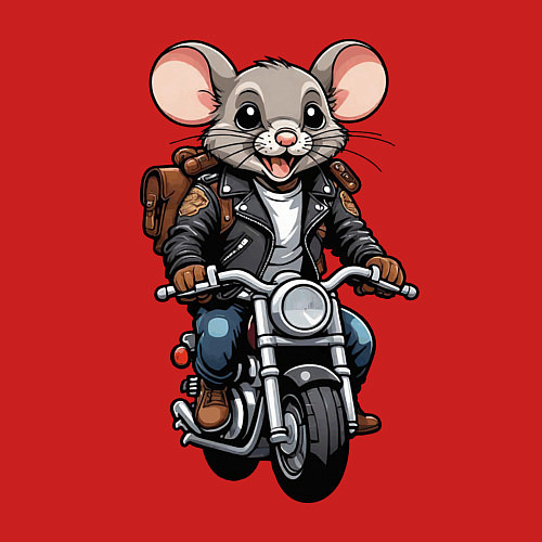 Мужской свитшот Biker mice / Красный – фото 3