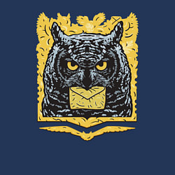 Свитшот хлопковый мужской Ночной посланник-сова, цвет: тёмно-синий — фото 2