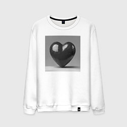 Мужской свитшот Большое чёрное сердце