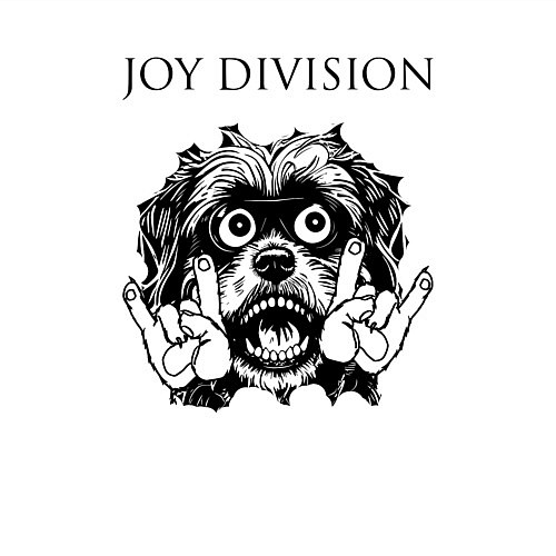 Мужской свитшот Joy Division - rock dog / Белый – фото 3